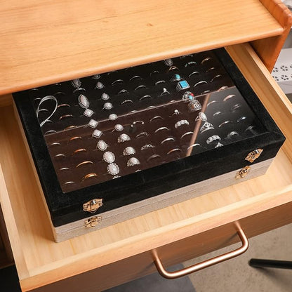Frebeauty Ring Organizer Tray 100 Slots Ring Holder - Image 7