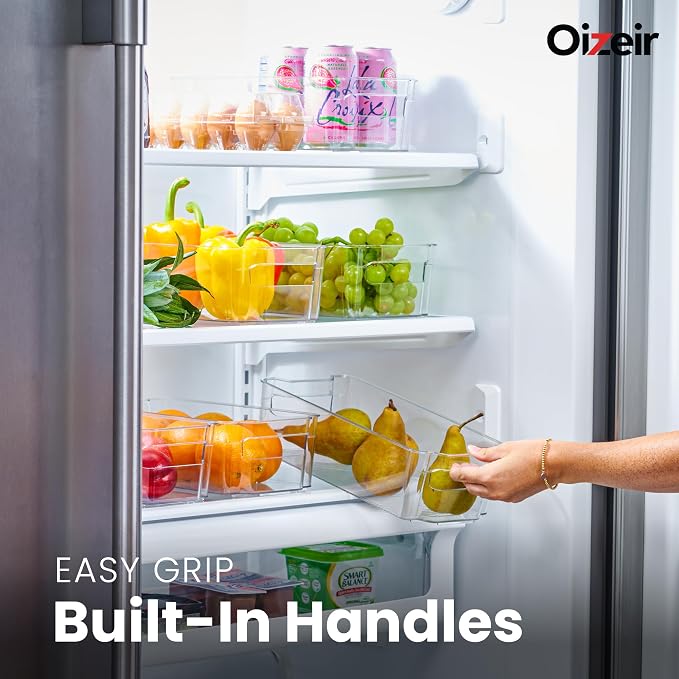Oizeir 8 Pack Clear Plastic Storage Bins - Image 3