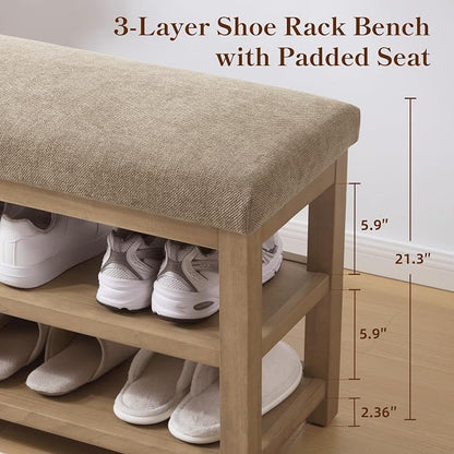 Zihanhome 2 Tier Shoe Rack Bench - Image 5