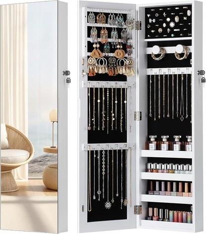 Nicetree Mirror Jewelry Cabinet, Jewelry Armoire by Nicetree