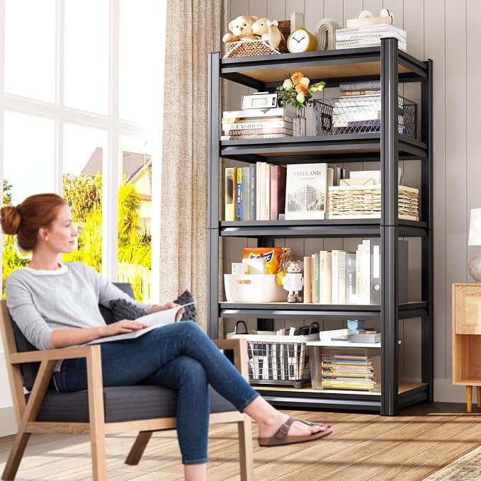 Garage Shelving Heavy Duty 5-Tier Storage Shelves, Adjustable Shelving Unit - Image 8