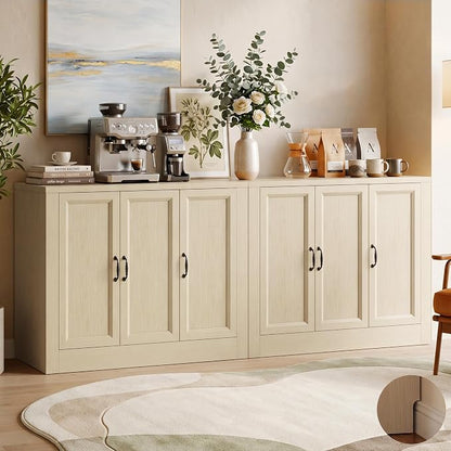 78.5" W Modern Buffet Cabinet, Modular Sideboard Cabinet by Foxemart