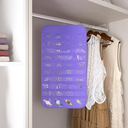 Hanging Jewelry Organizer Storage, 40 Pockets 36 Hooks Necklace Earring - Image 6