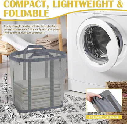 Mesh Laundry Basket, Hanging Laundry Hamper - Image 2