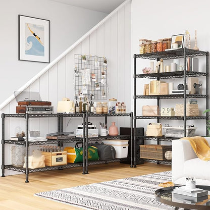REIBII 6 Tier Shelf Metal Shelving 70"H Storage Shelves Sturdy Wire Rack Shelf - Image 7