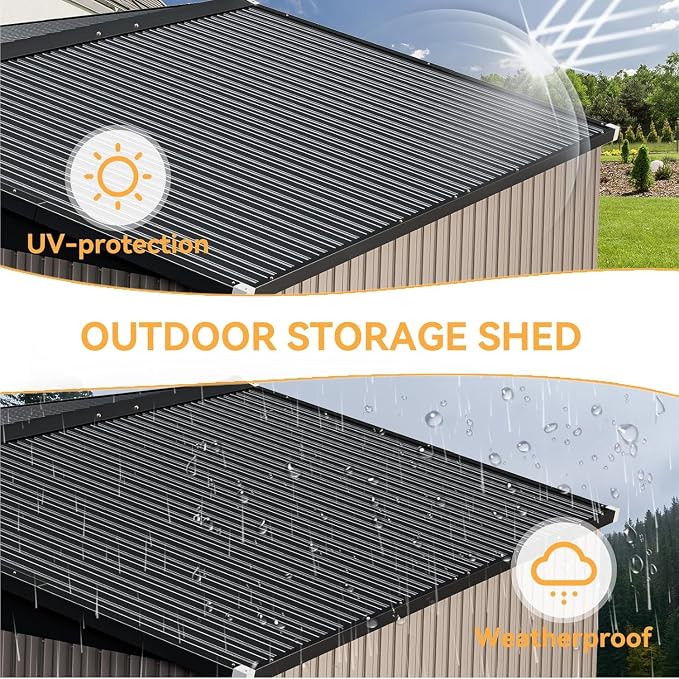 Aoxun 10 x 12FT Outdoor Storage Shed - Image 4