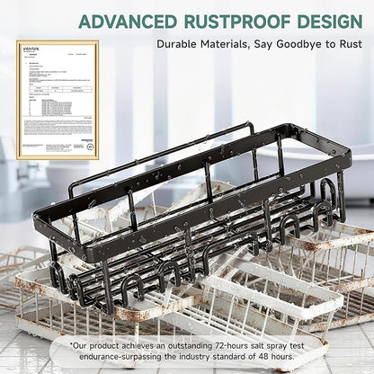 Veken 5-Pack Rustproof & Waterproof Shower Caddy 5-Pack, No Drilling Adhesive - Image 4