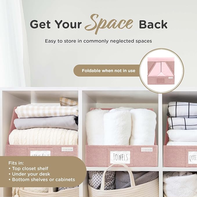 VIVIDECOR Open Front Trapezoid Closet Bins 12x12x10 – Easy Access Shelf - Image 7