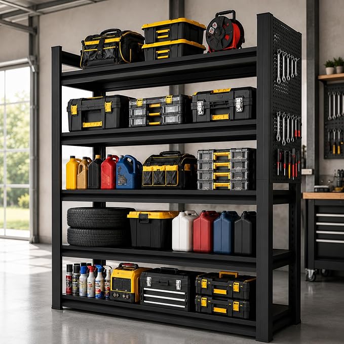 SWAJEC 47" W x 72" H x 24" D Heavy Duty Garage Shelving Unit by SAWJEC