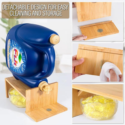 MyLifeUNIT Laundry Detergent Dispenser, 2 Pack Wooden Laundry Detergent Holder - Image 6