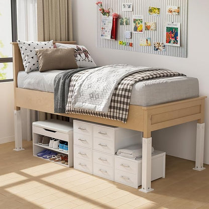 BOLUO Stackable Storage Drawers Closet Organizers and Storage Fabric White 2 - Image 7