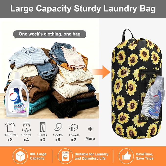 Laundry Bag Backpack Durable Laundry Bag - Image 6