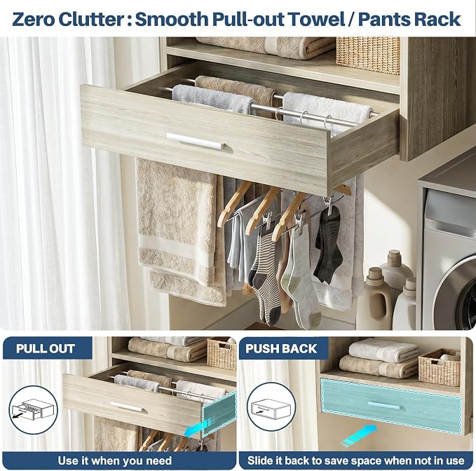 60" Wall Mounted Laundry Room Organization - Image 5