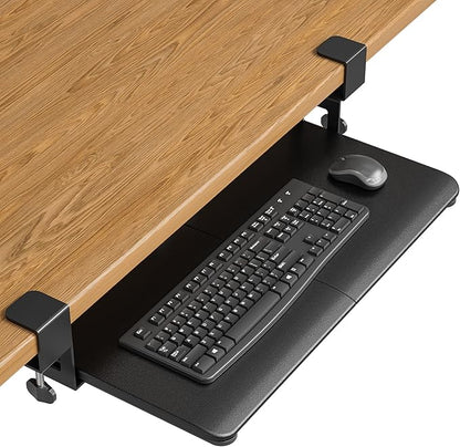 BONTEC KMT01 Under Desk Keyboard Tray, Pull-Out Keyboard & Mouse Platform by BONTEC