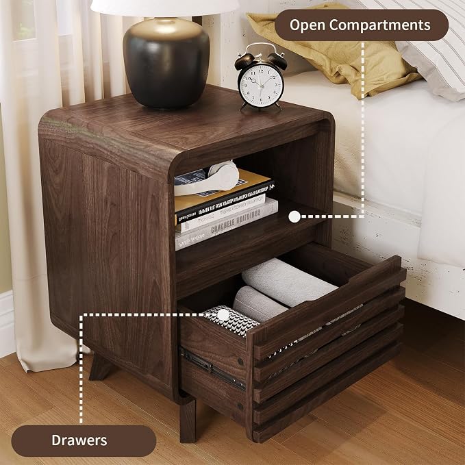 Fluted Night Stand Nightstand - Image 3