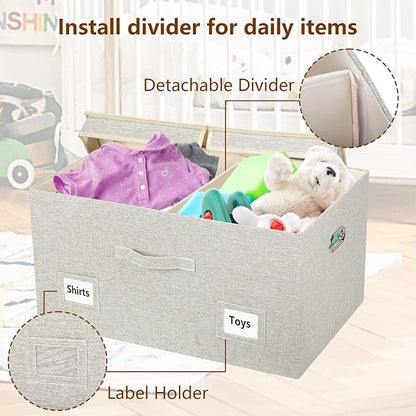 75 Quart Extra Large Decorative Collapsible Storage Bins - Image 5