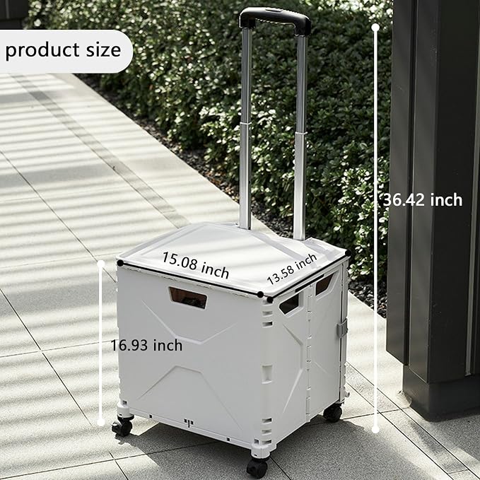 Collapsible Rolling Crate on Wheels - Image 2
