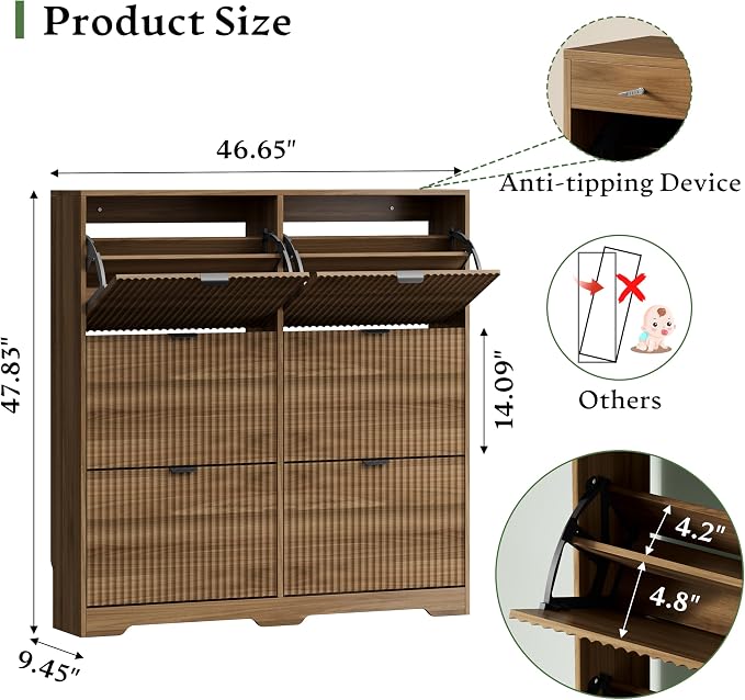 Xixini Shoe Storage Cabinet for Entryway - Image 2