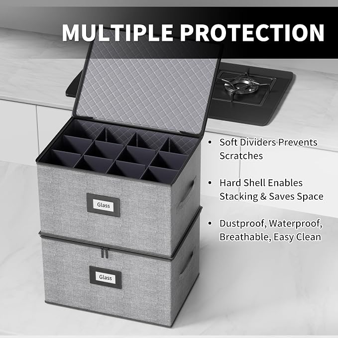 2-Pack Wine Glass Storage Box - Image 3