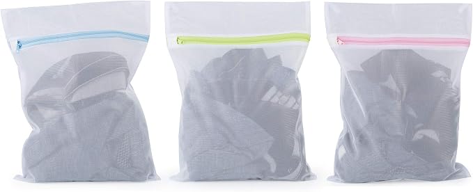 Mesh Laundry Bags 6-Pack Medium 16 x 12 Inch Laundry Wash Bag Colorful Zipper - Image 3