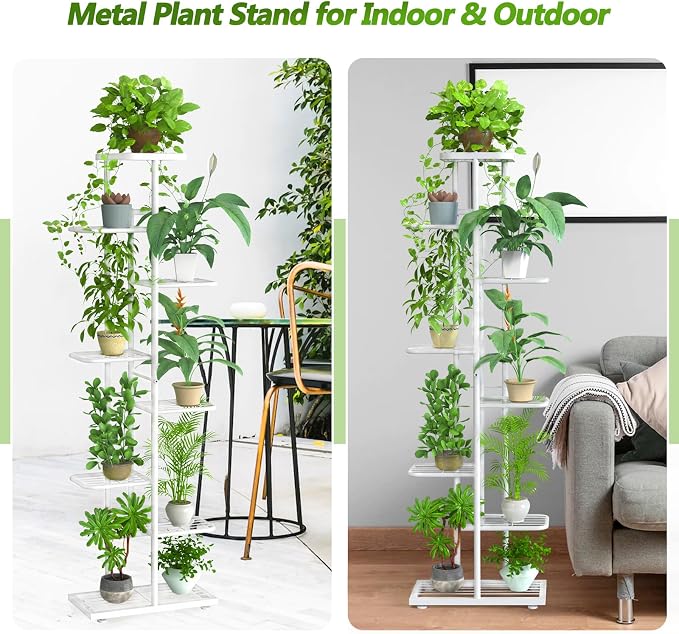 Corner Plant Stand Indoor 8 Tier 9 Potted - Image 3