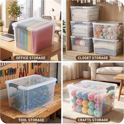 Citylife 32 QT Plastic Storage Bins - Image 7