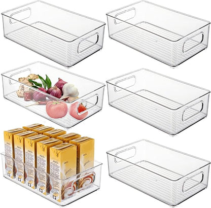 Kingrol 6 Pack Plastic Storage Bins by Kingrol