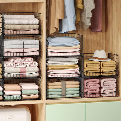 JKsmart 4-Tier Stackable Closet Organizers and Storage Shelves, Extend Clothing - Image 9