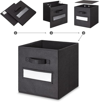 11 Inch Storage Cube, Storage bin, cube storage Foldable Fabric Cube Storage - Image 4