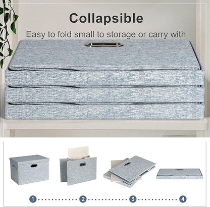 Large 17" 36 Quart Collapsible Stackable Storage Bins - Image 4