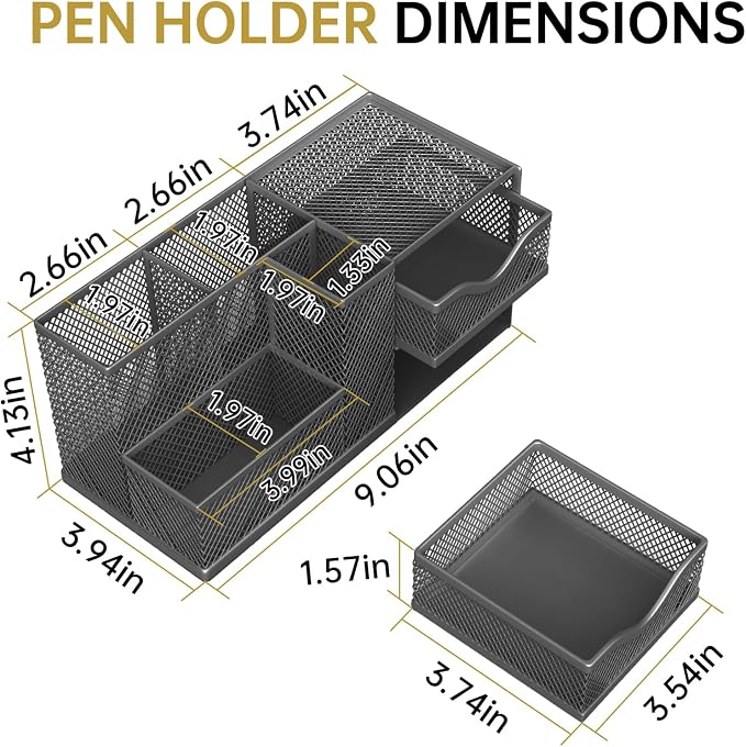 Mesh Desk Organizer, Pen Organizer - Image 2