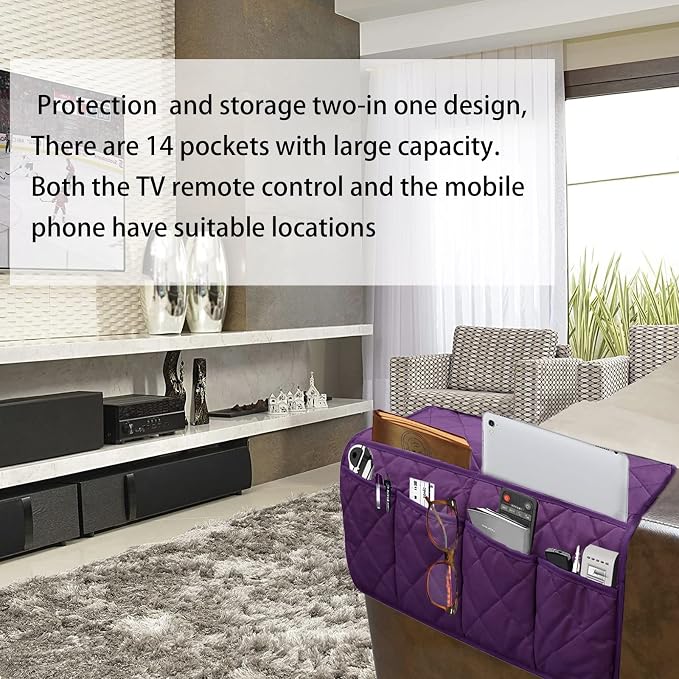 Armchair Caddy, Sofa Armrest Organizer - Image 6