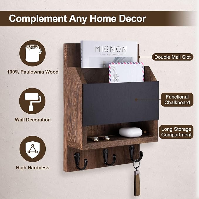 Key and Mail Holder for Wall, Key Holder - Image 3