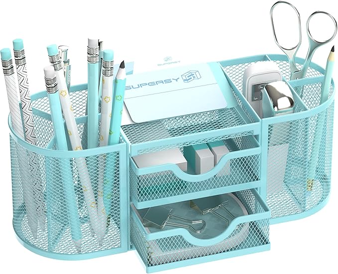 SUPEASY Mesh Desk Organizer, Desk Organizers and Accessories, Pen Holder by SUPEASY