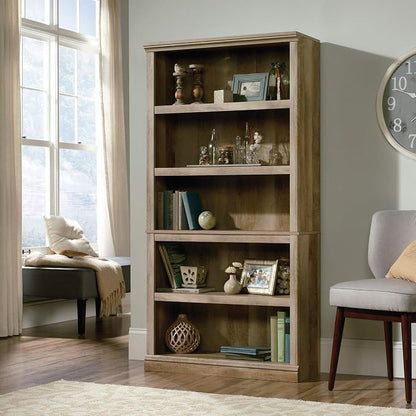 Sauder 5 Tier Book Shelf Wooden Bookcase Multipurpose Bookshelf - Image 2