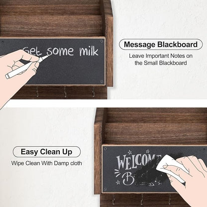Lwenki Mail and Key Holder – Wall Mount Key Hanger - Image 5