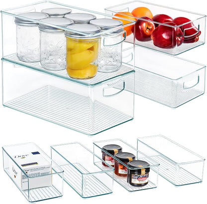 Hudgan 8 PACK Stackable Pantry Organizer Bins by HUDGAN