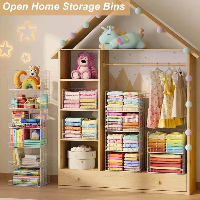 Huxitocan 6-Tier Stackable Closet Organizers and Storage Basket - Image 6
