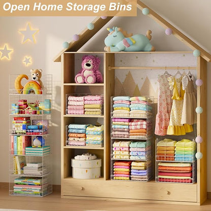 Huxitocan 6-Tier Stackable Closet Organizers and Storage Basket - Image 6