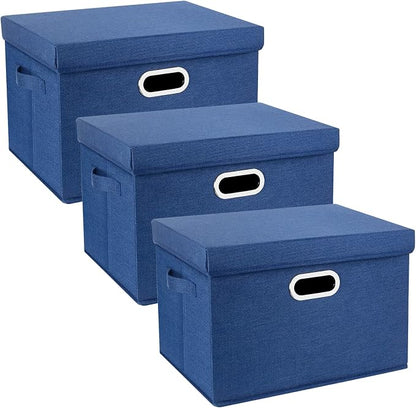 TYEERS Large Storage Bins with Lids, Collapsible, Fabric Storage Boxes by StorageOrganization
