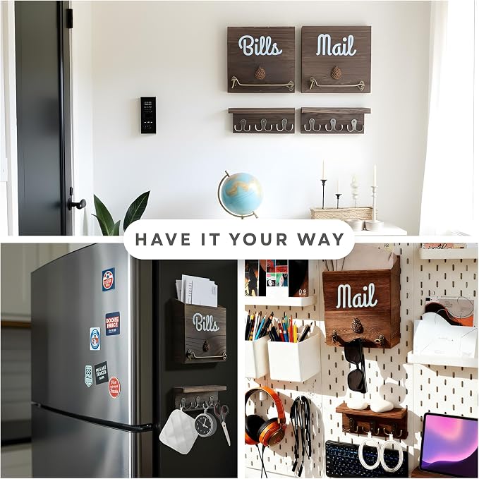 eBun Narrow Wood Mail Holder 2-Pack - Image 3