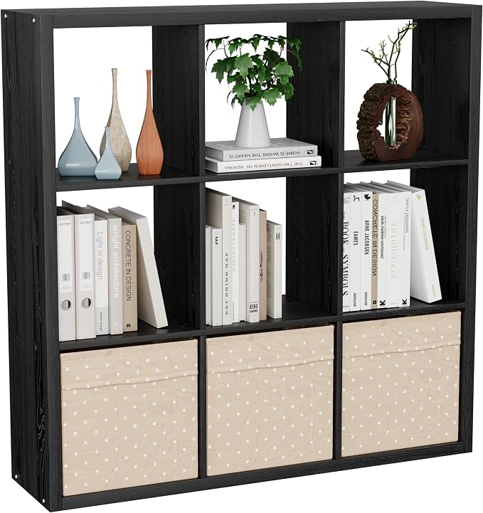 Cube Storage Organizer Bookcase, Decorative 11 inch Open Back Cubical Shelf by VDNEND