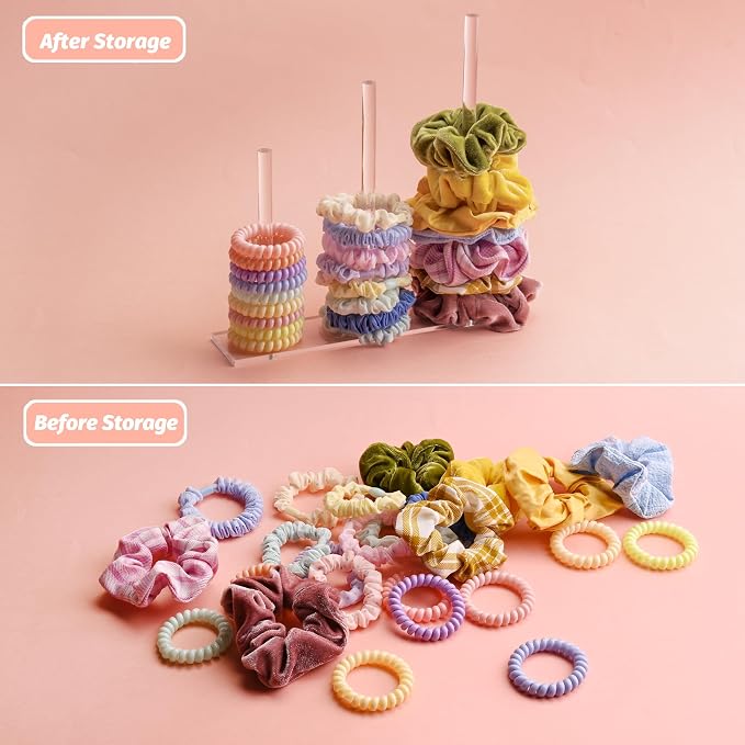 SMUK 3-Tiers Acrylic Scrunchie Holder Stand - Image 2