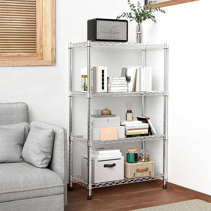 1000 lbs Storage Shelving Steel Heavy Duty 4-Tier Utility Shelving Unit Steel - Image 2