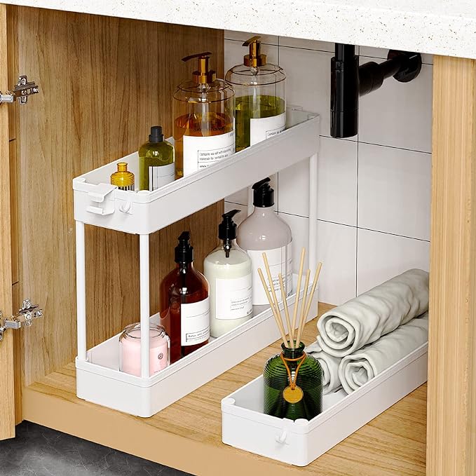 SPACEKEEPER Slim Rolling Storage Cart, 3 Tier Bathroom Storage Organizer - Image 3