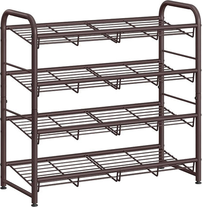 SONGMICS Stackable Shoe Rack, 4 Tier Metal Shoes Rack Storage Shelf, Holds up by Unknown