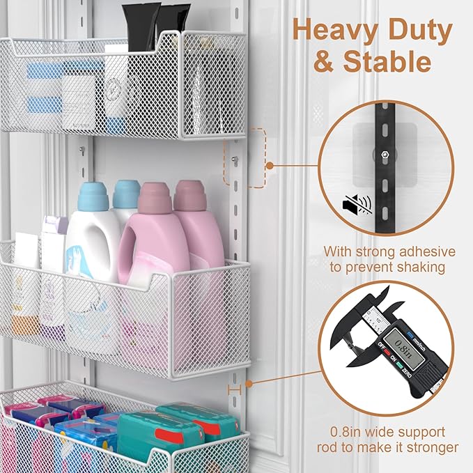 VyGrow Over The Door Organizer, 8-tier Metal Door Organizer Hanging - Image 7