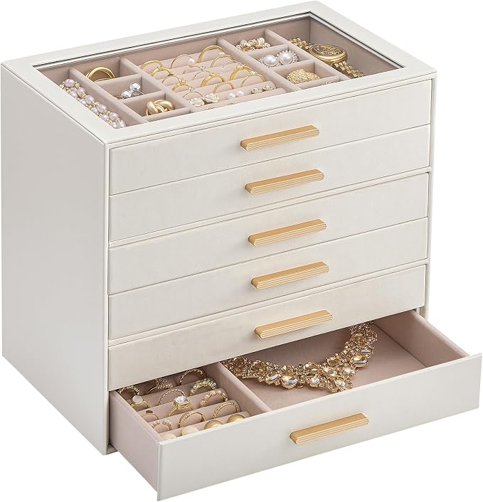 Lolalet Jewelry Box Organizer, 6-Layer Jewelry Organizers and Storage Case by Lolalet