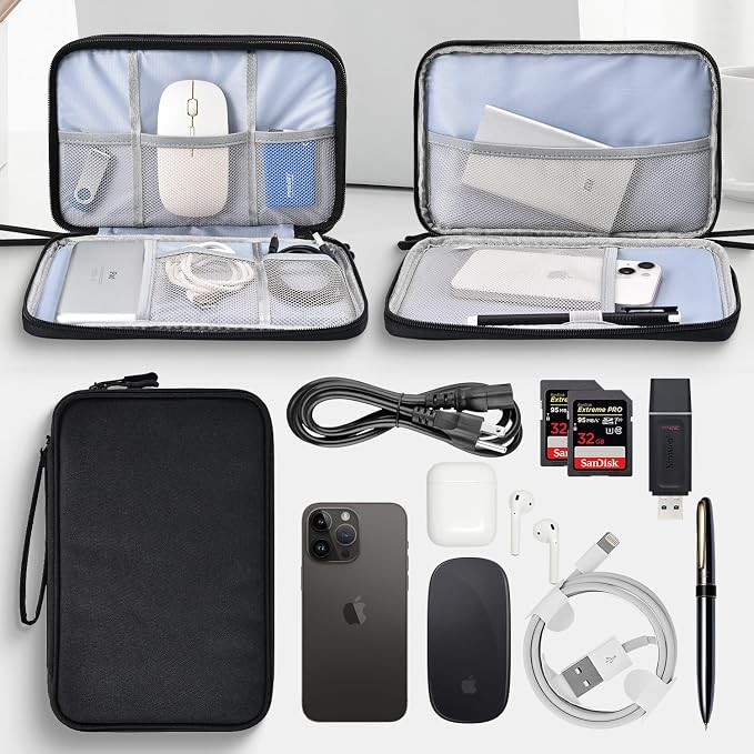 CAAORDKSO Electronics Travel Organizer, Electronic Accessories Carry Case - Image 3
