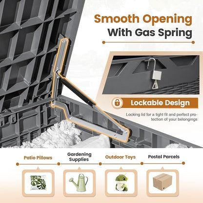 Greesum 100 Gallon Resin Patio Storage Box - Image 2